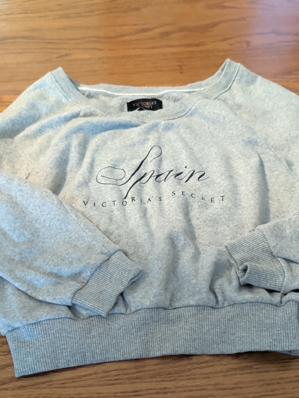 Victoria's Secret Gray 'Spain' Crewneck Sweater